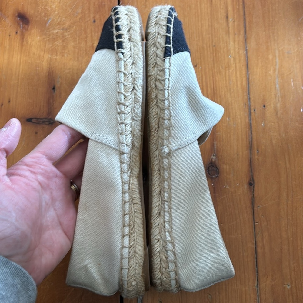 Tory Burch canvas color block espadrilles size 5 - Picture 4 of 8